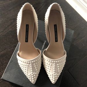 French Connection White Heels